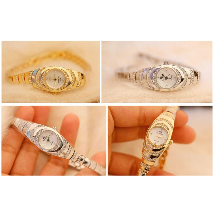 BS Bee Sister FA1540 Ladies Oval Small Chain Watch with Diamonds, Silver, Gold, Rose Gold