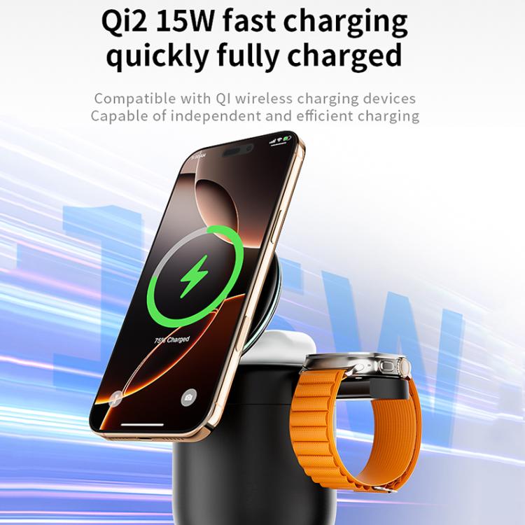 C52 Foldable 5 in 1 Desktop Magnetic Wireless Charging Bluetooth Speaker