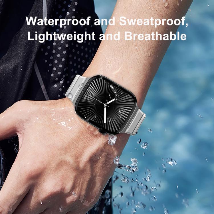 One Bead Folding Clasp Metal Titanium Alloy Watch Band, For Apple Watch 46mm / 49mm / 45mm / 44mm, For Apple Watch 42mm / 41mm / 40mm / 38mm