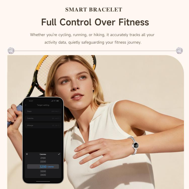L6 Smart Watch Fashion Bracelet, Support Health Monitoring / Raise To Wake Screen