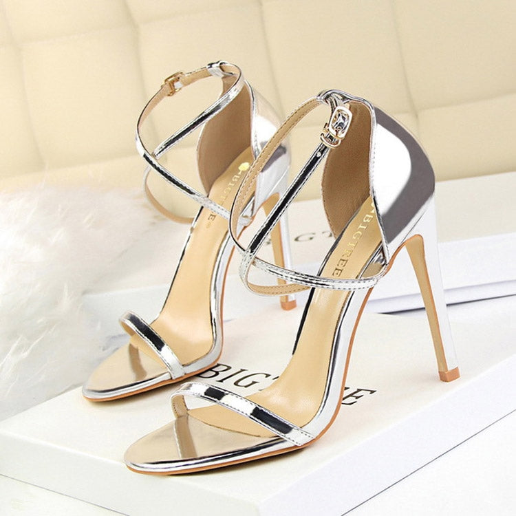 Fashion Ladies Sexy Stiletto Heel Toe Cross Strap Sandals, 34, 35, 36, 37, 38, 39, 40
