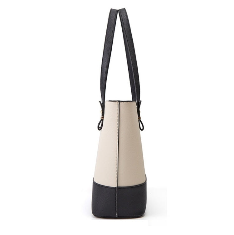 3 in 1 Fashion Simple Lady Diagonal Large Capacity Handbag Letter Bag, Gold + Black, White + Brown, Brown + Black, White + Pink, White + Black, Purple+ Black