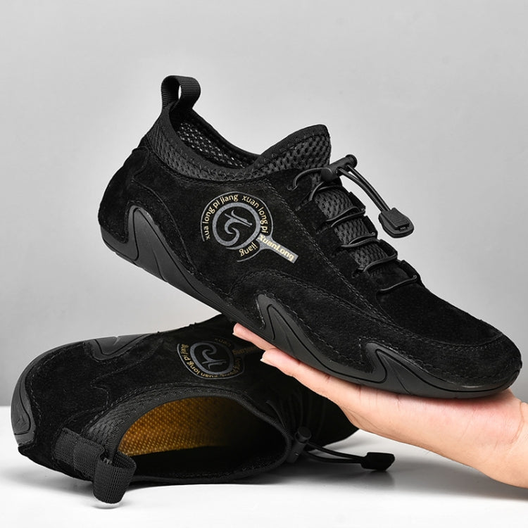 Spring And Summer Men Casual Breathable Peas Shoes Leather Pigskin Lazy Sneakers, 38, 39, 40, 41, 42, 43, 44, 45, 46, 47, 48
