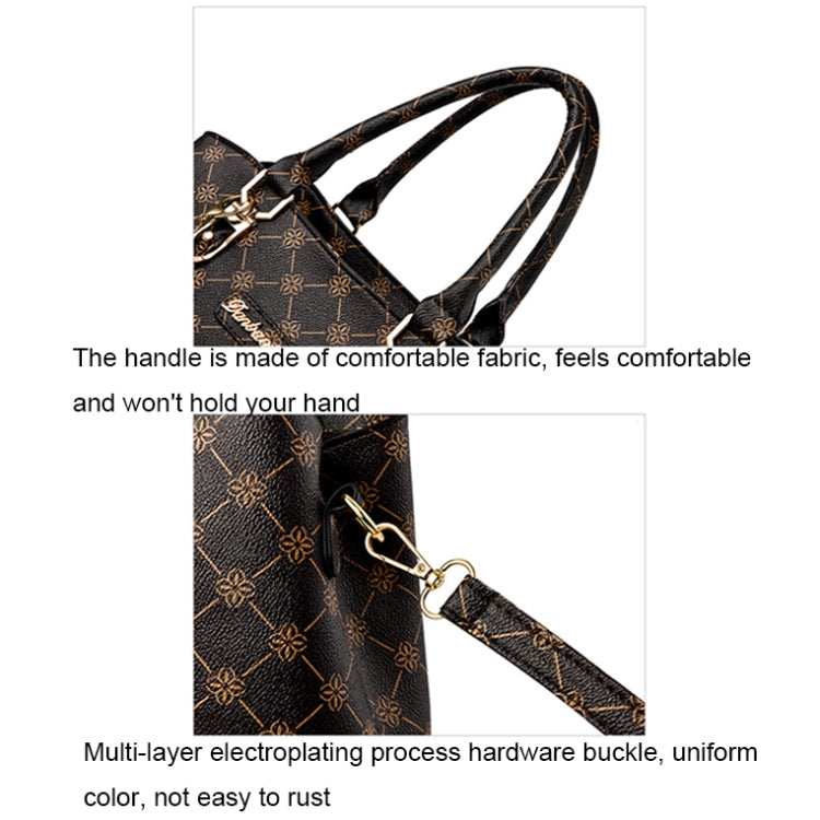 422 Large Capacity Printing Handbag, Deep Coffee Deep Coffee Print, Bronze Deep Coffee Print, Dark Red Deep Coffee Print, Bronze Rice White Print, Rice White Rice White Print