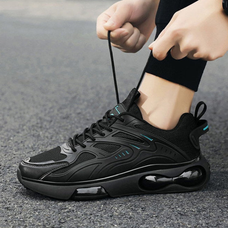 Men Air Cushion Sneakers Low Top Lace Running Shoes Mesh Breathable Sports Shoes, 39, 40, 41, 42, 43, 44