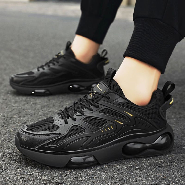 Men Air Cushion Sneakers Low Top Lace Running Shoes Mesh Breathable Sports Shoes, 39, 40, 41, 42, 43, 44