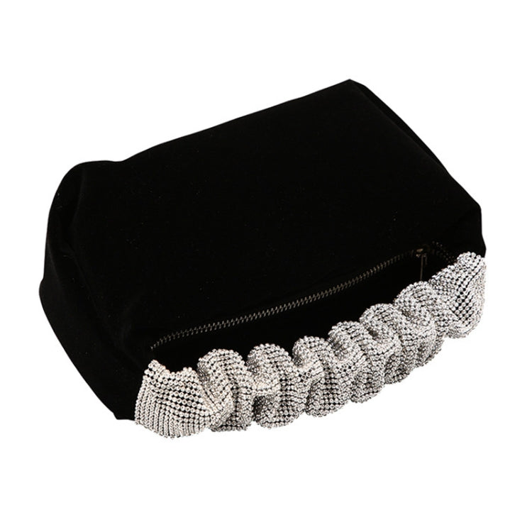 Velvet With Rhinestones Evening Bag Ladies Banquet Evening Clutch Bag