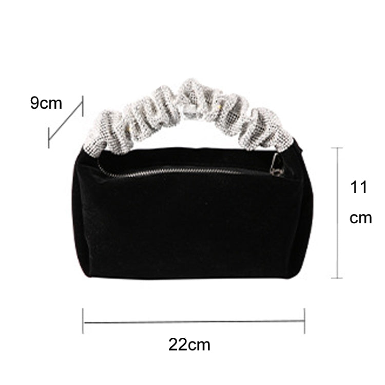 Velvet With Rhinestones Evening Bag Ladies Banquet Evening Clutch Bag