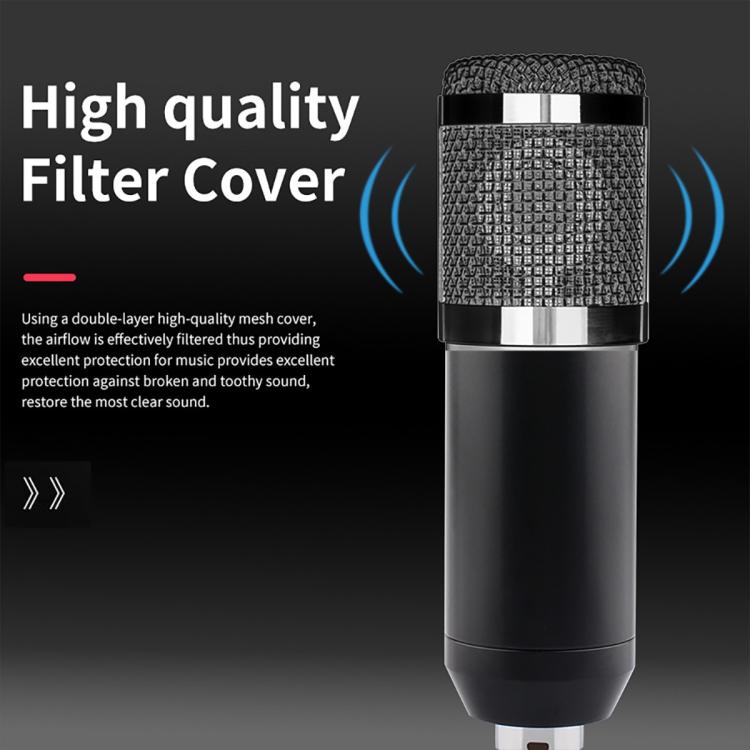 Dual BM800 Condenser Microphone With F998max Live Sound Card Kit Podcast Equipment Bundle Adjustable Scissor Arm Stand